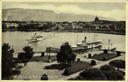 T2/T3 1947 Geneva, Geneve, Genf; La Rade Et Vue Sur La Ville / General View, Harbour, Steamships (worn Corners) - Unclassified