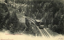 * T2/T3 Rigibahn, Schnurtobelbrücke / Vitznau-Rigi Railway, Schnurtobel Bridge, Mountain Railway, Train, Locomotive. Edi - Unclassified