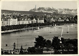 * T2 Zürich, Utoquai / Public Bath, Sailboats, Tram, Automobile + 'Schweizer Hilf Den Ausland Schweizer Kindern' Cancell - Ohne Zuordnung