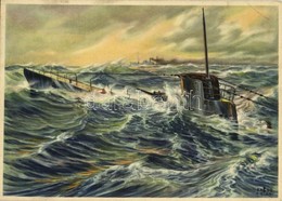 ** T2/T3 Wehrmachts-Postkarten Serie 4. Bild 1: Auftauchendes U-Boot / WWII Wehrmacht (armed Forces Of Nazi Germany), Kr - Ohne Zuordnung