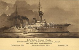 ** T2 SM Großer Kreuzer 'Vineta' / WWI German Imperial Navy (Kaiserliche Marine) SMS Vineta Protected Cruiser Of The Vic - Unclassified