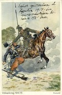 T2 1921 Völkerkrieg 1914/15, Erwischt! / WWI K.u.K. (Austro-Hungarian) Military Art Postcard. J & S. M. No. 148. S: A. G - Sin Clasificación