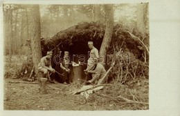 T2/T3 1915 Szalonnát Pirító Osztrák-magyar Katonák / WWI Austro-Hungarian K.u.K. Military, Soldiers Toasting Bacon In Th - Sin Clasificación