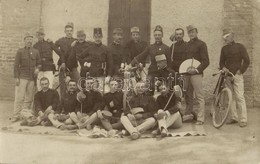 * T2/T3 1903 Osztrák-magyar Kerékpáros Katonai Egység / K.u.K. (Austro-Hungarian) Military, Soldiers With Bicycles. Phot - Sin Clasificación