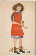 T2 1921 Girl With Apple. Wiener Werkstätte No. 8. S: Mela Koehler - Ohne Zuordnung