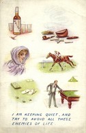 ** T3 I Am Keeping Quiet And Try To Avoid All These Enemies Of Life. The Carlton Publishing Co. E.C. Series No. 552. (EB - Sin Clasificación