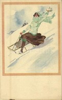 ** T2 Winter Sport, Sledding Lady. Excelsior 2995. - Ohne Zuordnung