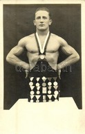 ** T2 Birkózó Bajnok Az érmeivel / Wrestler Champion With His Medals. Photo - Unclassified