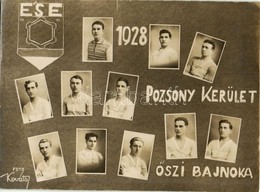 * 1928 Pozsony Kerület őszi Bajnoka Az ÉSE (Érsekújvári Sport Egylet) Futball Csapata, Foci / Nové Zámky Football Team,  - Zonder Classificatie
