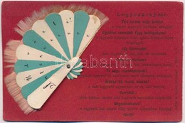 T2/T3 1901 Legyező-nyelv. Novák és Falusy Kiadása / Hand Fan-language, Love Greeting Mechanical Postcard  (EK) - Sin Clasificación