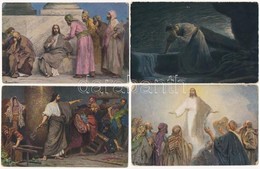 ** * 11 Db Régi Bibliai Témájú Művészlap Rob. Leinweber Aláírásával / 11 Pre-1945 Bible Themed Art Postcards Signed By R - Unclassified