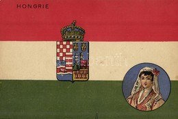 ** T2 Hongrie / Magyar Királyság Középcímere, Magyar Zászló / Kingdom Of Hungary, Hungarian Flag And Coat Of Arms, Inclu - Unclassified