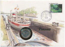 Panama 1985. 25c Felbélyegzett Borítékban, Bélyegzéssel, Német Nyelvű Leírással T:1 
Panama 1985. 25 Centesimos In Envel - Sin Clasificación