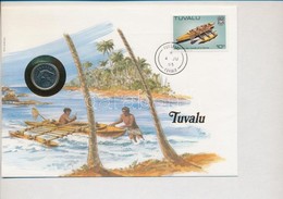 Tuvalu 1985. 5c, Felbélyegzett Borítékban, Bélyegzéssel, Német Nyelvű Leírással T:1- Patina
Tuvalu 1985. 5 Cents In Enve - Unclassified