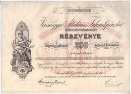 Szombathely 1918. 'Vas Megyei Takarékpénztár' Névre Szóló Részvény 200K-ról T:III - Zonder Classificatie