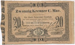 Csehország / Történelmi Tartomány / Komotau 1849. 20kr Városi Szükségpénz T:III-
Bohemia / Komotau (Chomutov) 1849. 20 K - Non Classés