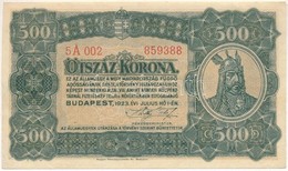 1923. 500K 'Magyar Pénzjegynyomda Rt. Budapest' Nyomdahely Jelöléssel T:I-
Adamo K34 - Unclassified