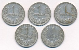 1927. 1P Ag (5x) T:2-,3 Adamo P6 - Ohne Zuordnung