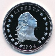 Amerikai Egyesült Államok DN 'UNITED STATES OF AMERICA / LIBERTY 1794' Peremen Jelzett Ag érem, 'COPY' Jelzéssel (20,12g - Sin Clasificación