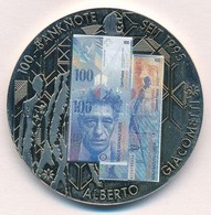 Svájc DN '100.-banknote Seit 1995' Fém Emlékérem 100Fr Svájci Bankjegy Multicolor Képével (40mm) T:1 
Switzerland ND '10 - Sin Clasificación
