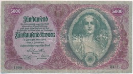 Ausztria / Osztrák-Magyar Bank 1922. 5000K T:III- Szakadás
Austria / Österreichisch-Ungarische Bank 1922. 5000 Kronen C: - Unclassified