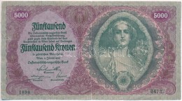 Ausztria / Osztrák-Magyar Bank 1922. 5000K T:III- Szakadás
Austria / Österreichisch-Ungarische Bank 1922. 5000 Kronen C: - Ohne Zuordnung