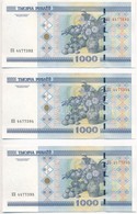 Fehéroroszország 2000. 1000R (7x) Sorszámkövetők T:I-,II 
Belarus 2000. 1000 Rublei (7x) Sequential Serials C:AU,XF - Ohne Zuordnung
