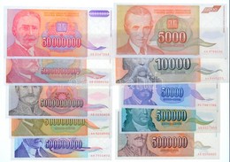 Jugoszlávia 1993. 5000D-500.000.000.000D (10xklf) T:I
Yugoslavia 1993. 500 Dinara - 500.000.000.000. Dinara (10xdiff) C: - Sin Clasificación