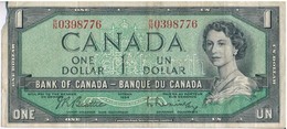 Kanada 1954. 1$ T:III- Szakadás Canada 1954. 1 Dollar C:VG Tear - Ohne Zuordnung