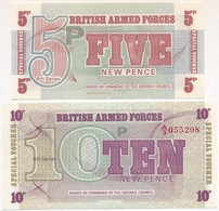 Nagy-Britannia / Katonai Kiadás 1972. 5p + 10p '6. Sorozat' T:I 
Great Britain / British Armed Forces 1972. 5 Pence + 10 - Unclassified