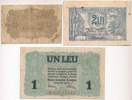Románia 1920. 2L + Német Megszállás 1917. 25b + 1L T:III,III-
Romania 1920. 2 Lei + German Occupation 1917. 25 Bani + 1  - Unclassified