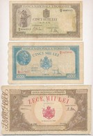 Románia 1941. 500L + 1945. 5000L + 10.000L T:III,III-
Romania 1941. 500 Lei + 1945. 5000 Lei + 10.000 Lei C:F, VG - Unclassified