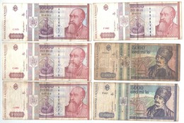 Románia 1992-1994. 6db-os Bankjegy Tétel T:III
Romania 1992-1994. 6pcs Of Banknotes C:F - Unclassified