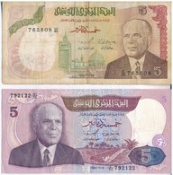 Tunézia, 1980. 5D + 1983. 5D T:III,III-
Tunisia 1980. 5 Dinars + 1983. 5 Dinars C:F,VG - Sin Clasificación