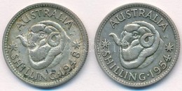 Ausztrália 1948-1954. 1Sh Ag (2xklf) T:2,2- 
Australia 1948-1954. 1 Shilling Ag (2xdiff) C:XF,VF - Sin Clasificación