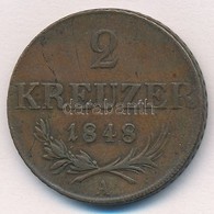 Ausztria 1848A 2kr Cu T:2 
Austria 1848A 2 Kreuzer Cu C:XF 
Krause KM#2188 - Unclassified