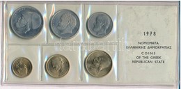 Görögország 1978. 50l-20D (6xklf) Forgalmi Sor Fóliatokban T:1
Greece 1978. 50 Lepta - 20 Drachmai (6xdiff) Coin Set In  - Sin Clasificación