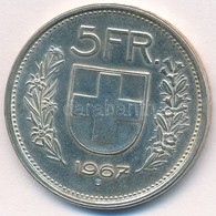 Svájc 1967B 5Fr Ag T:1-
Switzerland 1967B 5 Francs Ag C:AU
Krause KM#40 - Sin Clasificación