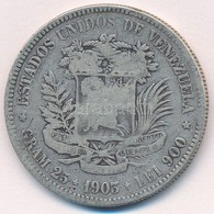 Venezuela 1903. 5B Ag T:3 
Venezuela 1903. 5 Bolivares Ag C:F
Krause Y#24.2 - Sin Clasificación