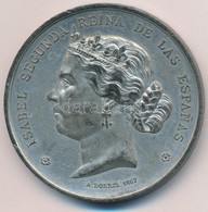 Franciaország 1867. 'ISABEL SEGUNDA REINA DE LAS ESPANAS / EXPOSICION UNIVERSAL PARIS 1867 / MEDALLA ACUNADA EN EL PALAC - Sin Clasificación