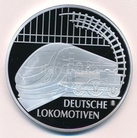 Németország DN 'Deutsche Lokomotiven / Drache' Egyik Oldalán Festett, Jelzetlen Ag (?) Emlékérem (70mm) T:PP,a Festés Ki - Zonder Classificatie