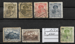 LUXEMBOURG 1924/1926 // 6/9 INC (150/158) Lot 7T N° YT 151,153,155,156,157,158  + 159 Oblitérés - Autres & Non Classés