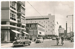 Rotterdam - Lijnbaan, Bijenkorf, Cars. Real Photo ± Late 1950's - Rotterdam