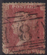 GB 1856 – 58 QV 1d Red Used Large Crown Letters J & G  Perfs 14 ( K946 ) - Used Stamps