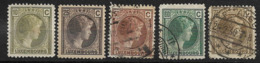 LUXEMBOURG 1926/1928 / Lot 5 T. Oblitérés YT N° 165,167,172,173,176 - 1926-39 Charlotte De Profil à Droite