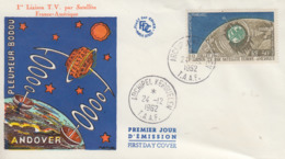 Enveloppe   FDC   1er  Jour   T.A.A.F   Télécommunications   Spatiales   1962 - FDC