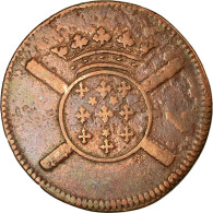 Monnaie, FRENCH STATES, LILLE, 10 Sols, 1708, Lille, TB+, Cuivre, KM:6 - 1643-1715 Louis XIV Le Grand