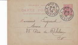 Enveloppe Mouchon 10 C Rouge Oblitérée Repiquage Debrie - Cartes Postales Repiquages (avant 1995)