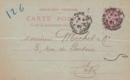Enveloppe Mouchon 10 C Rouge Oblitérée Repiquage Wiesnegg - Overprinter Postcards (before 1995)