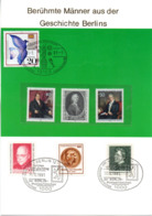 (Bu-B3) BRD Gedenkblatt "Berühmte Männer Aus Der Geschichte Berlins" EF BRD Mi 1388 SSt 1.1.01 BERLIN ZENTRUM WB Mi ... - Otros & Sin Clasificación